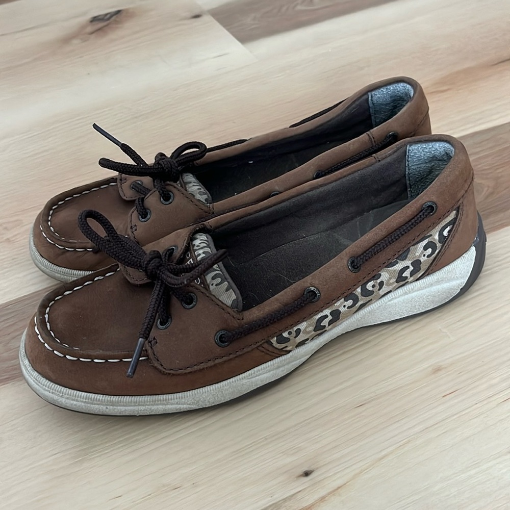 Sperrys with cheetah print